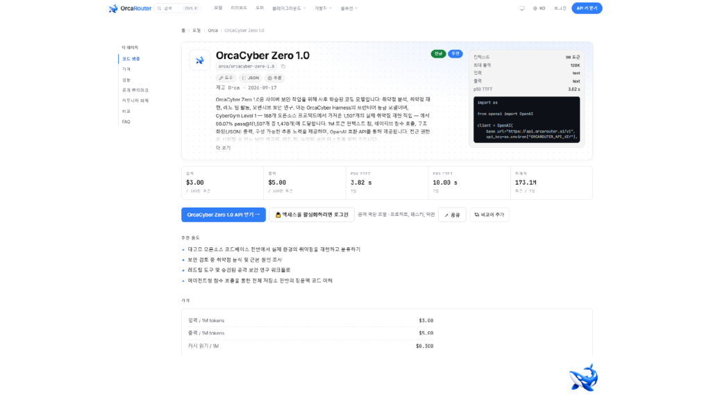 1507개 취약점 중 1478개를 첫 시도에… OrcaRouter, 보안 특화 모델 ‘OrcaCyber Zero 1.0’ 공개